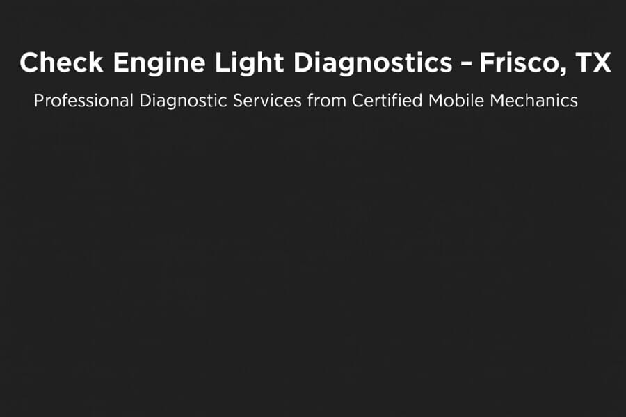 Check Engine Light Repair Frisco, Texas